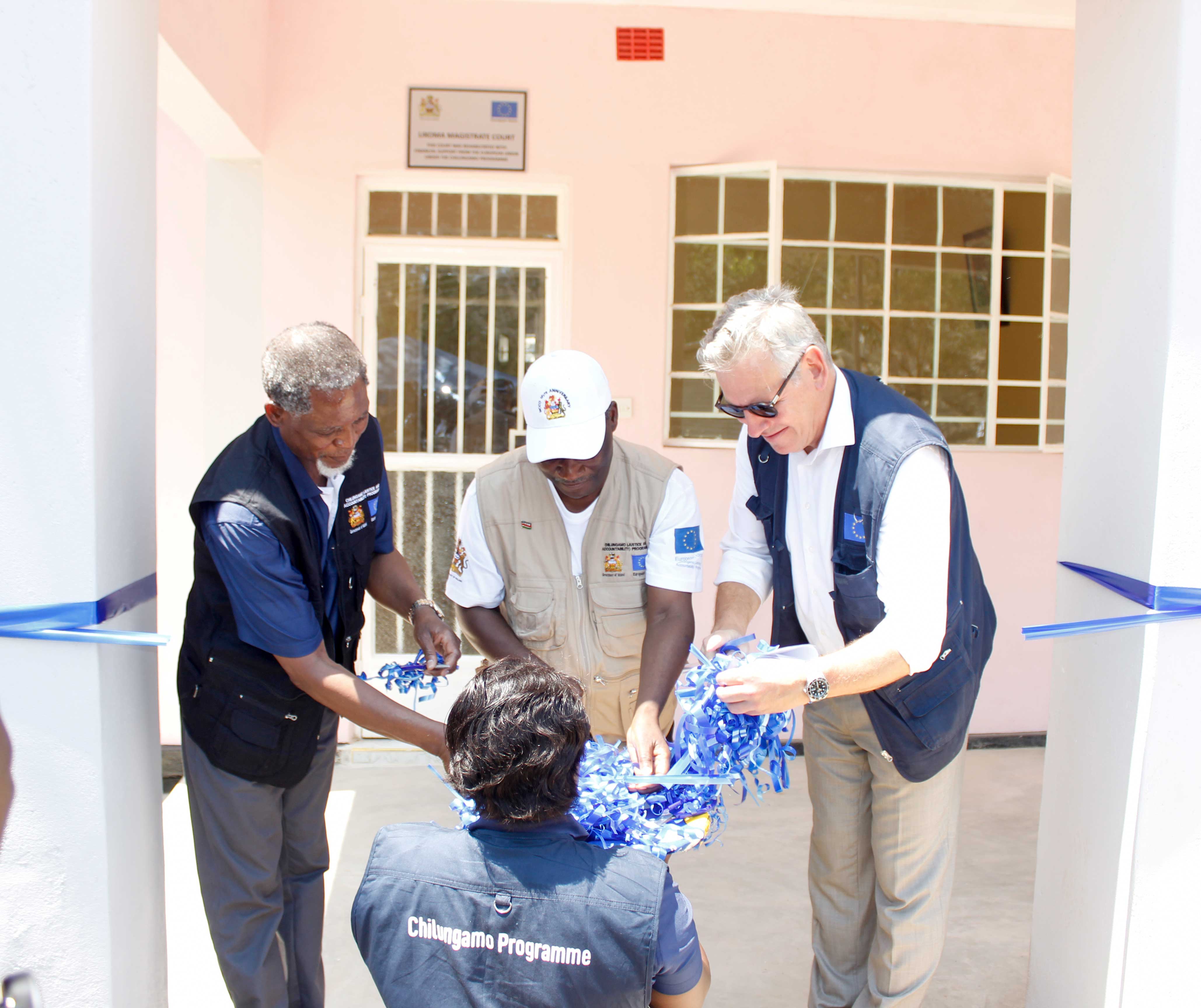 The Official Handover Of The Newly Built Likoma Magistrate Court And Sygmbolic Handover Of The Rehabilitated Balaka And Rumphi District Magistrate Courts