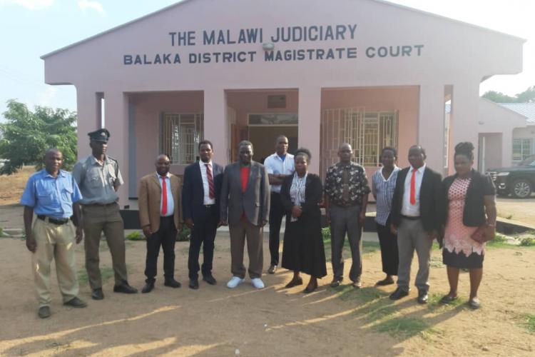 Honourable Chief Justice Rizine Mzikamanda, SC, surprise visit to Balaka District Magistrate Court on 18/11/2022 in pictures