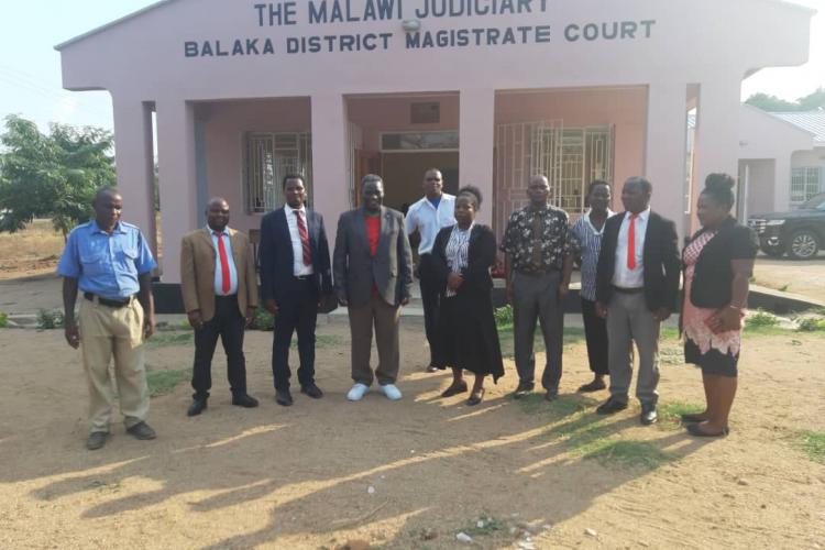 Honourable Chief Justice Rizine Mzikamanda, SC, surprise visit to Balaka District Magistrate Court on 18/11/2022 in pictures