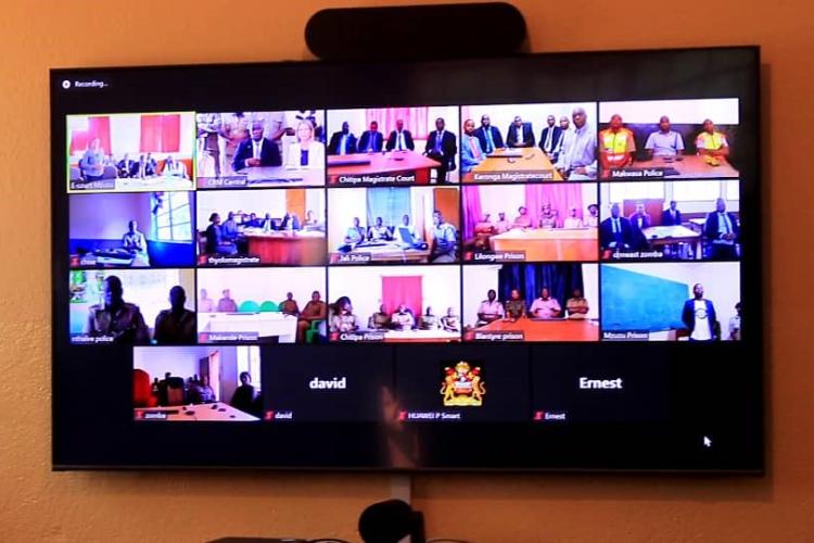 The virtual screen showing sites on the E-Court platform